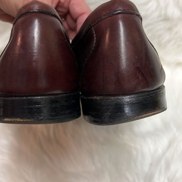 Allen Edmonds Walden Oxblood Leather Slip On Loafer Shoes Men's Size 10 B26 - Picture 7 of 13
